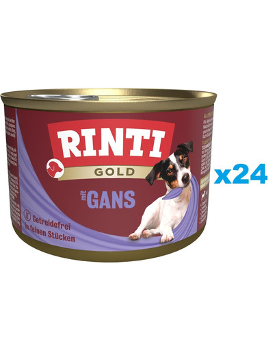 RINTI Gold Mini puszka 24x185 g dla psów ras małych