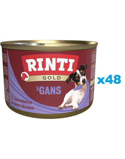 RINTI Gold Mini puszka 48x185 g dla psów ras małych