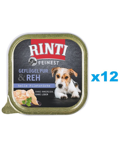 RINTI Feinest Poultry Pure tacka 12x150 g karma na bazie drobiu dla psów