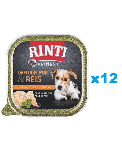 RINTI Feinest Poultry Pure tacka 12x150 g karma na bazie drobiu dla psów