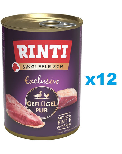 RINTI Singlefleisch Exclusive 12x400 g monobiałkowa karma dla psów