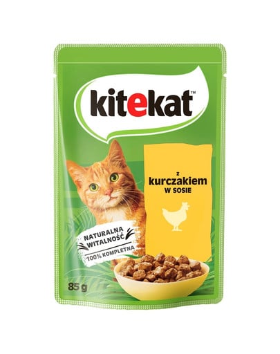 KITEKAT Saszetki w sosie 85 g dla dorosłych kotów