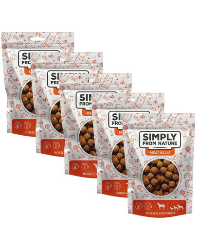 SIMPLY FROM NATURE Meat Balls Kulki z koniną i warzywami dla psów 5x80 g