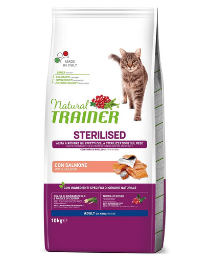 Natural Cat Sterilised Adult z łososiem 10kg