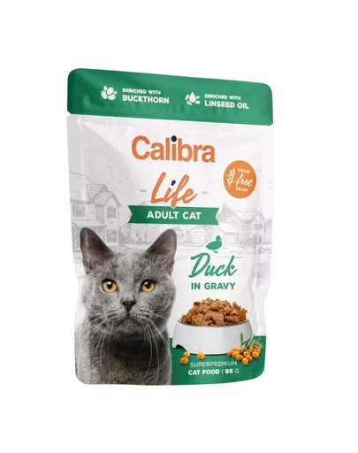 CALIBRA Cat Life Pouch Adult in gravy 85 g saszetki w sosie dla kotów