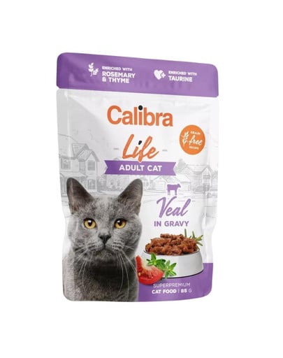 CALIBRA Cat Life Pouch Adult in gravy 85 g saszetki w sosie dla kotów