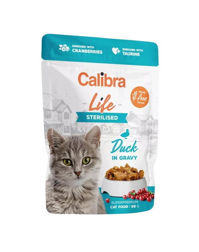 CALIBRA Cat Life Pouch Sterilised in gravy 85 g saszetki w sosie dla sterylizowanych kotów