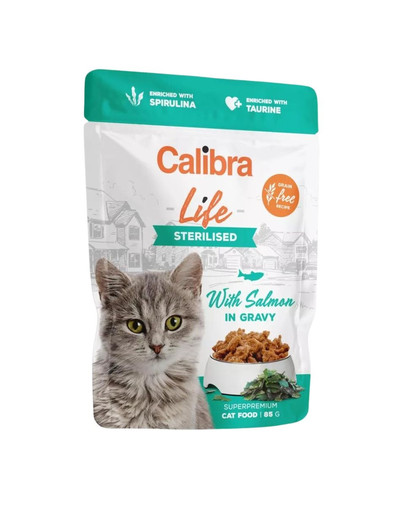 CALIBRA Cat Life Pouch Sterilised in gravy 85 g saszetki w sosie dla sterylizowanych kotów