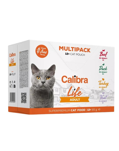 CALIBRA Cat Life Pouch Adult in gravy 85 g saszetki w sosie dla kotów