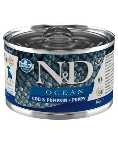 N&D Oceean Dog Puppy Codfish, pumpkin 285 g dorsz i dynia dla szczeniąt