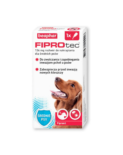 Fiprotec Dog M 134 mg 1 pipeta kropli p/pasożytom