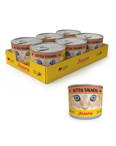 JOSERA Kitten Łosoś mokra karma dla kociąt puszka 200g 6+1 GRATIS