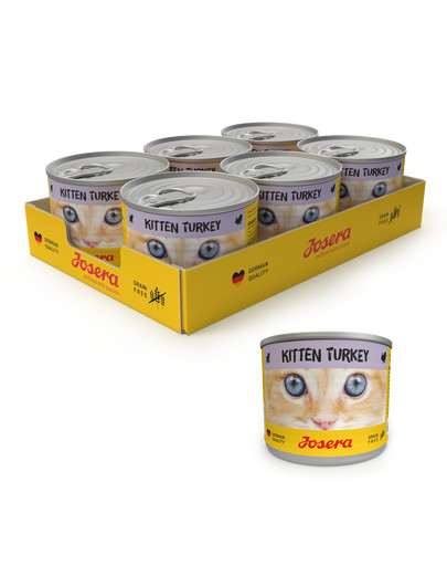 JOSERA Kitten Indyk mokra karma dla kociąt puszka 200g 6+1 GRATIS