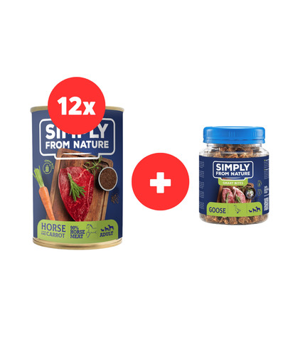 SIMPLY FROM NATURE Mokra karma dla psa 12 x 400 g + Trenerki 130 g za 1 zł