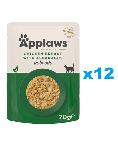 APPLAWS Cat Adult Pouch in Broth saszetka w bulionie 12x70 g dla dorosłych kotów