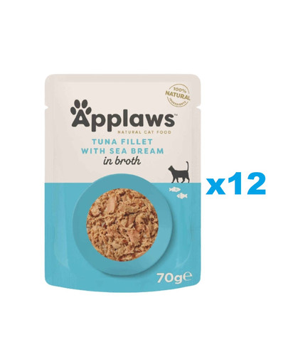 APPLAWS Cat Adult Pouch in Broth saszetka w bulionie 12x70 g dla dorosłych kotów