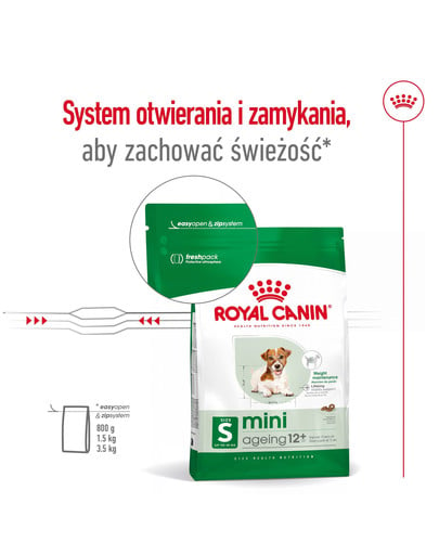 ROYAL CANIN Mini Adult 12+ 800 g karma sucha dla psów dojrzałych po 12 roku życia, ras małych