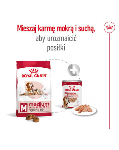 ROYAL CANIN Medium Ageing 10+ 15 kg karma sucha dla psów dojrzałych po 10 roku życia, ras średnich