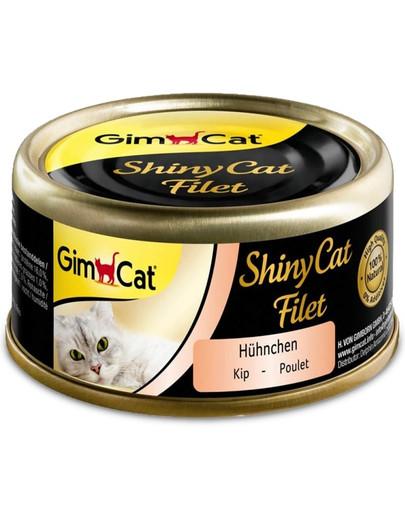 GIMCAT Shiny Cat Filet puszka w bulionie 70g karma uzupełniająca dla kotów