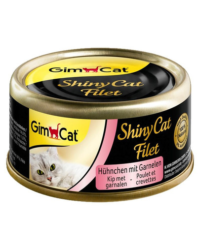 GIMCAT Shiny Cat Filet puszka w bulionie 70g karma uzupełniająca dla kotów