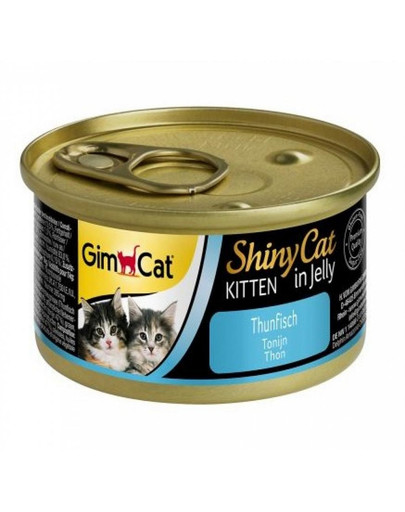 GIMCAT Shiny Cat in Jelly Kitten puszka w galaretce 70 g karma uzupełniająca dla kociąt