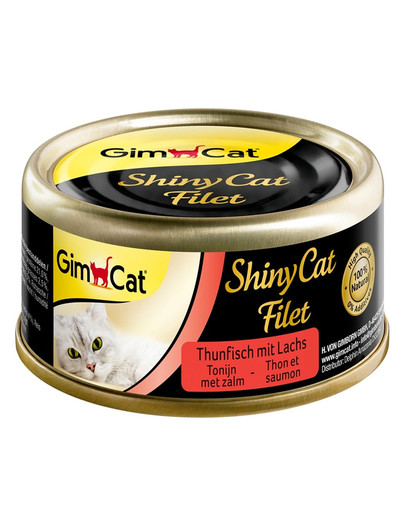 GIMCAT Shiny Cat Filet puszka w bulionie 70g karma uzupełniająca dla kotów