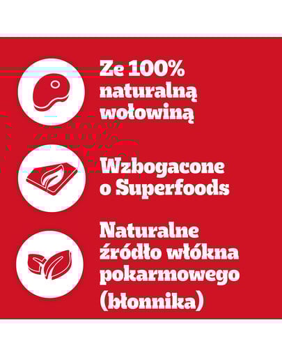 PEDIGREE Ranchos Superfoods z wołowiną, jagodami i pełnym ziarnem 70g