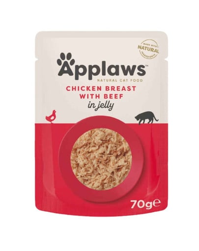 APPLAWS Cat Adult Pouch Chicken Breast with Beef in Jelly kurczak z wołowiną w galaretce 70 g