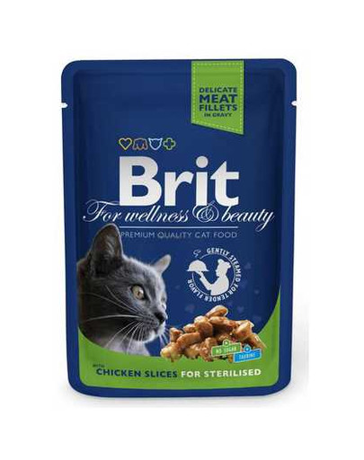 BRIT PREMIUM Pouch Sterilized 24x100g dla kotów sterylizowanych