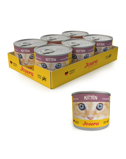 JOSERA Kitten mokra karma dla kociąt puszka 200g 6+1 GRATIS