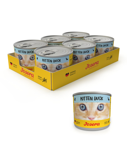 JOSERA Kitten mokra karma dla kociąt puszka 200g 6+1 GRATIS