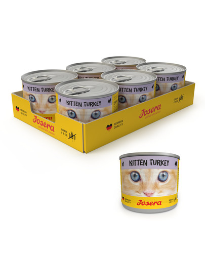 JOSERA Kitten mokra karma dla kociąt puszka 200g 6+1 GRATIS