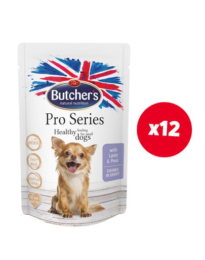 BUTCHER'S ProSeries Dog 12x100g kawałki w sosie dla psów ras małych