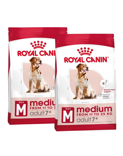 ROYAL CANIN Medium adult 7+ 20 kg (2 x 10 kg) sucha karma dla psów powyżej 7 roku życia, ras średnich