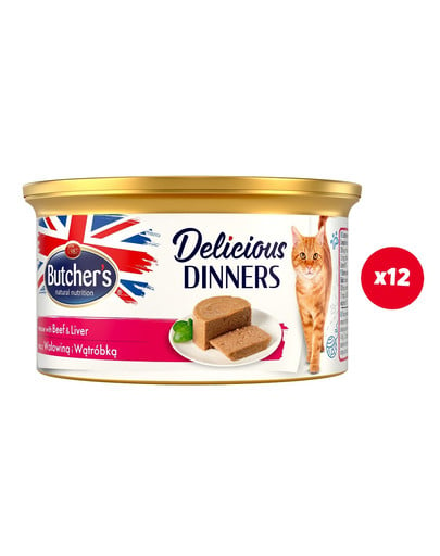 BUTCHER'S Classic Delicious Dinners 12 x 85 g mus dla kota