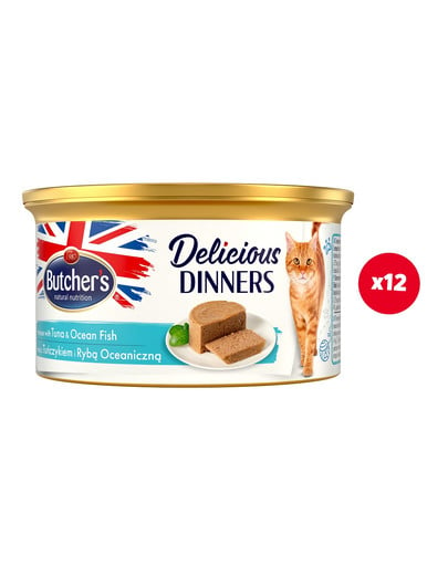 BUTCHER'S Classic Delicious Dinners 12 x 85 g mus dla kota