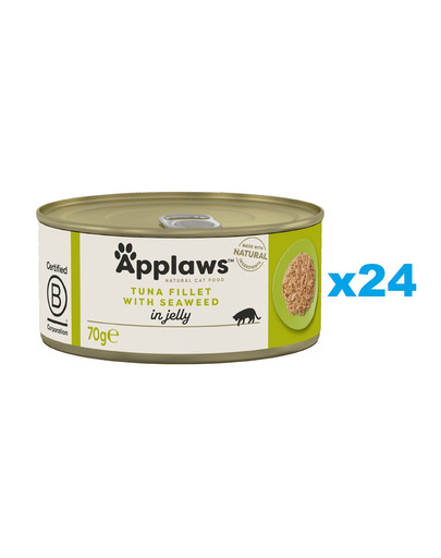 APPLAWS Cat Adult Tuna with Seaweed in Jelly tuńczyk z wodorostami w galarecie 24x70 g