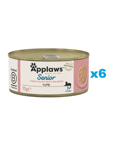 APPLAWS Cat Senior Tuna with Salmon in Jelly tuńczyk z łososiem w galaretce dla seniora 6x70g