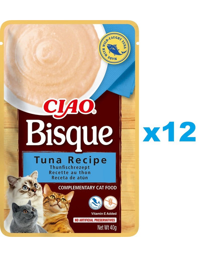 INABA CIAO Bisque kremowa zupa dla kotów 12x40g