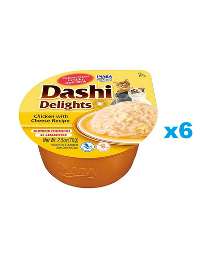 INABA Cat Dashi Delights uzupełniająca mokra karma w bulionie dla kotów 6x70 g