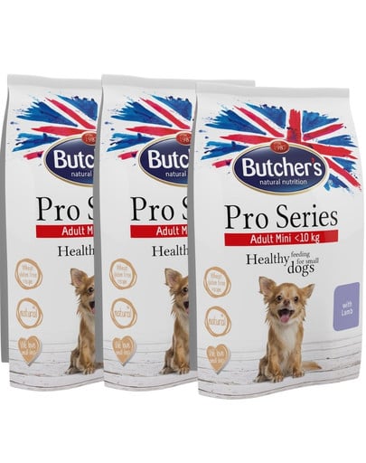 BUTCHER'S ProSeries Dog Dry z jagnięciną 3x800 g