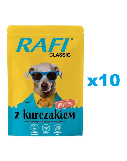 RAFI Classic karma mokra z kurczakiem dla psa 10x400g