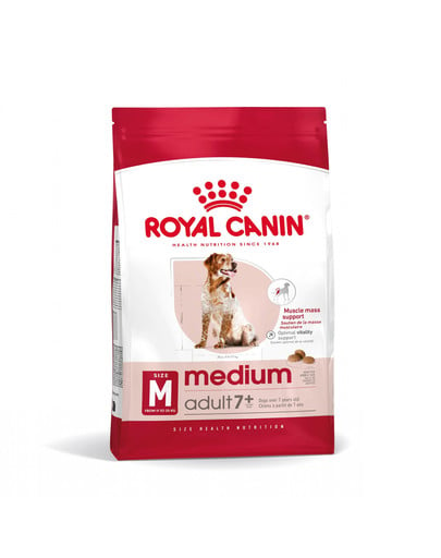 ROYAL CANIN Medium Adult 7+ karma sucha dla psów dojrzałych od 7. do 10. roku życia, ras średnich 15 kg