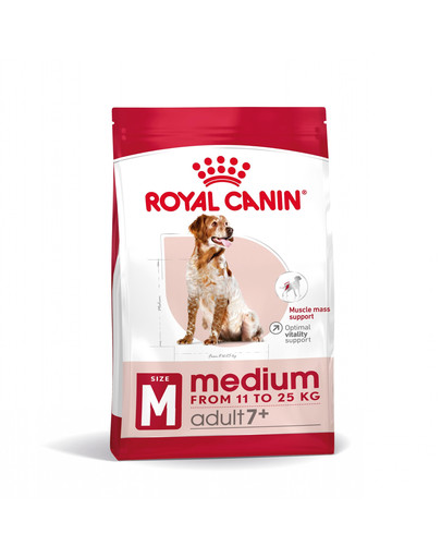 Medium adult 7+ 10 kg sucha karma dla psów powyżej 7 roku życia, ras średnich