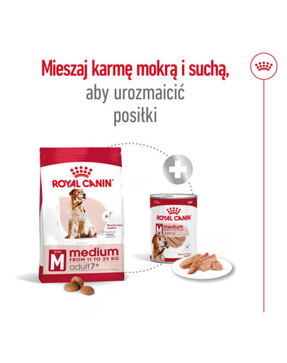 ROYAL CANIN Medium Adult 7+ karma sucha dla psów dojrzałych od 7. do 10. roku życia, ras średnich 15 kg