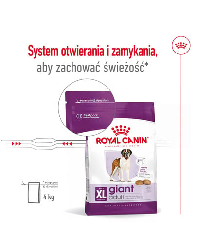 ROYAL CANIN Giant adult 15 kg + 3 kg karma sucha dla psów dorosłych, od 18/24 miesiąca życia, ras olbrzymich