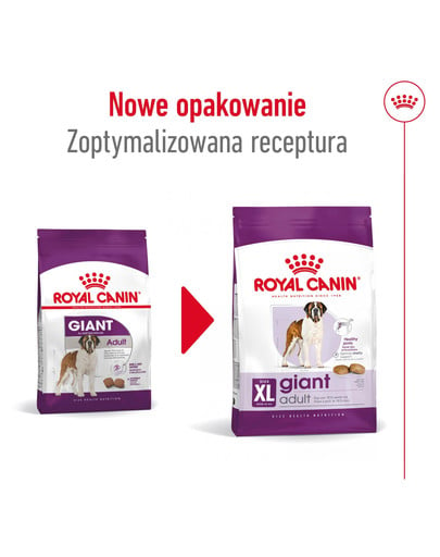 ROYAL CANIN Giant adult 15 kg + 3 kg karma sucha dla psów dorosłych, od 18/24 miesiąca życia, ras olbrzymich