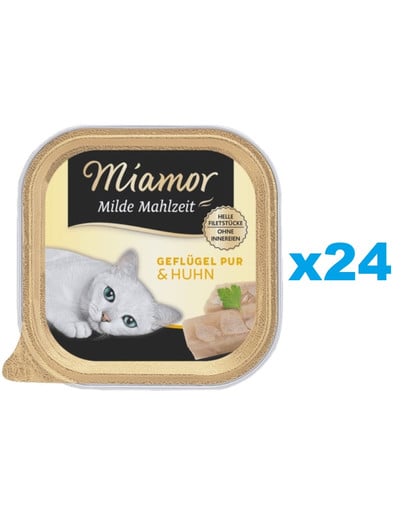 MIAMOR Milde Mahlzeit Poultry Pure 24x100g