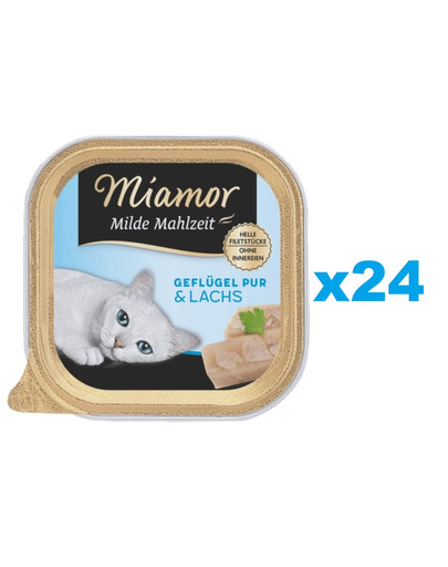 MIAMOR Milde Mahlzeit Poultry Pure&Salmon 24x100g drób i łosoś