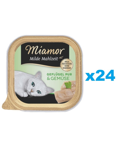 MIAMOR Milde Mahlzeit Poultry Pure&Vegetables 24x100g drób i warzywa